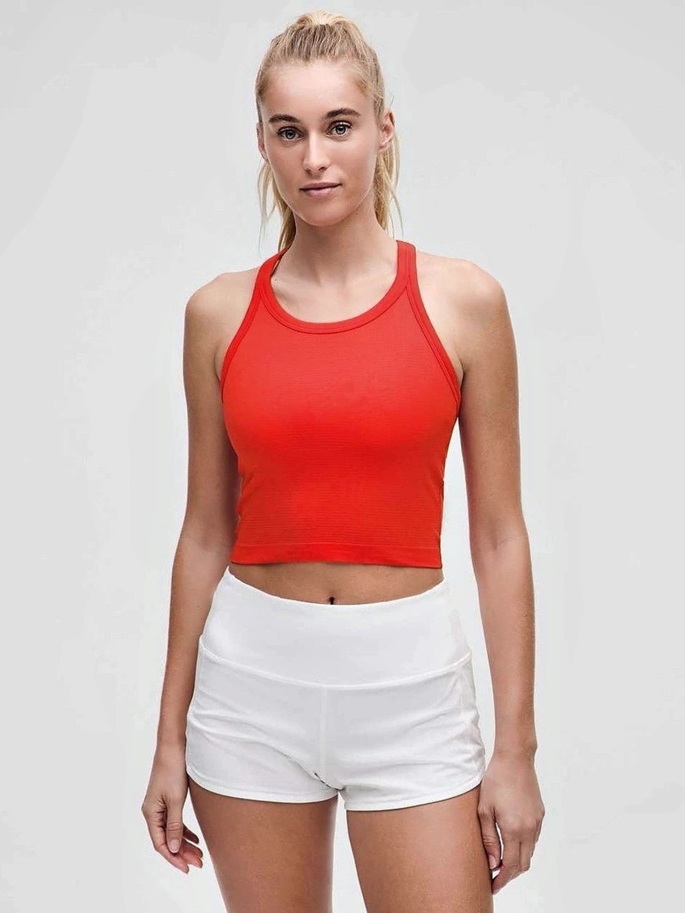 lululemon Swiftly Tech Cropped Racerback Tank 2.0 Tank Size 8 HOT HEAT NWT